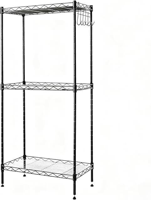 3-Shelf Adjustable Metal Wire Storage Shelves