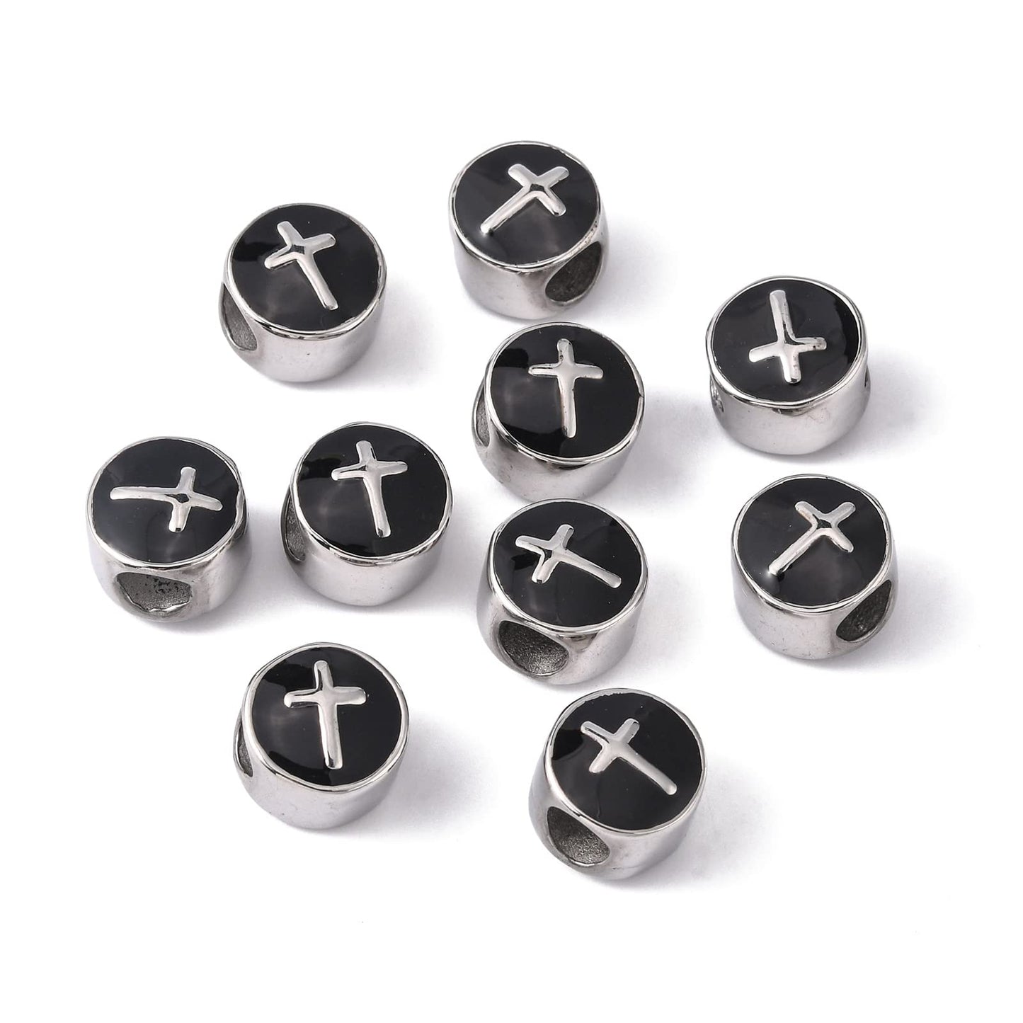 10 Pcs Stainless Steel Beads for Jewelry Making