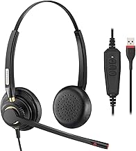 Two USB headsets with microphones for PC and laptop