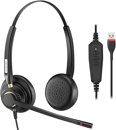 Two USB headsets with microphones for PC and laptop