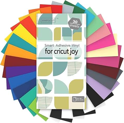 30 Sheets of Permanent Adhesive Vinyl in 26 Colors