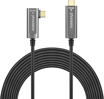 USB C to C Fiber Optical Cable, 10Gbps, 33FT