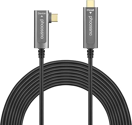 USB C to C Fiber Optical Cable, 10Gbps, 33FT