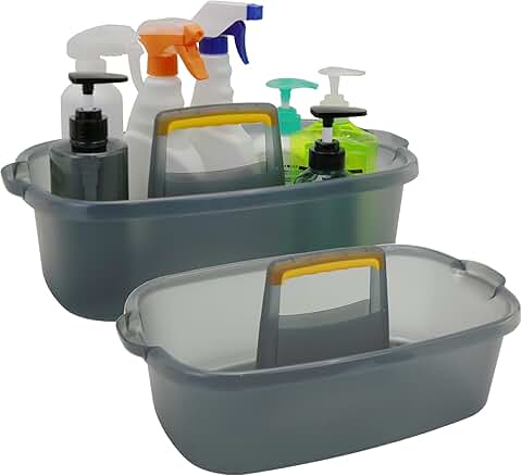 Two Portable Cleaning Caddies with Handles