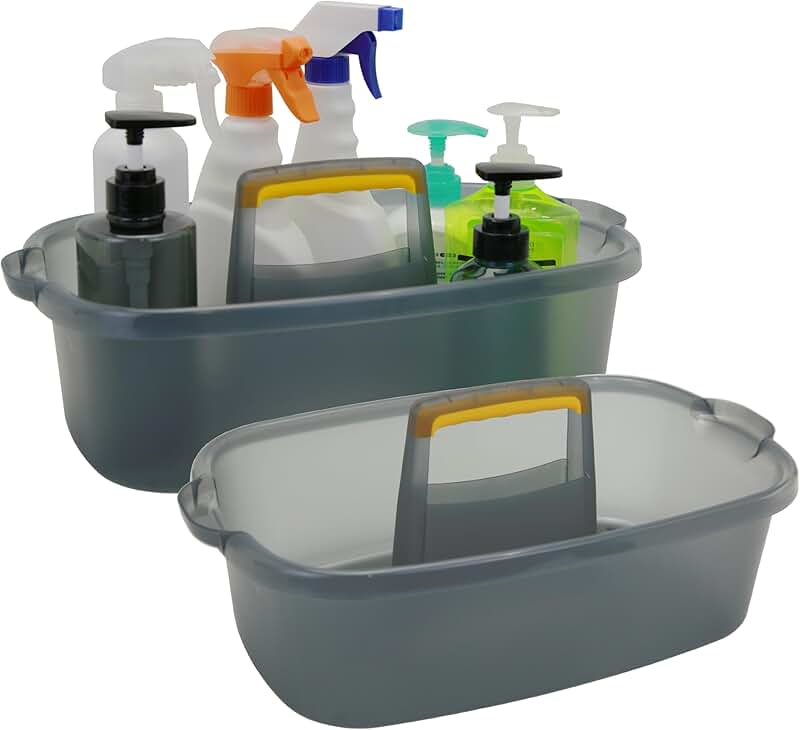 Two Portable Cleaning Caddies with Handles