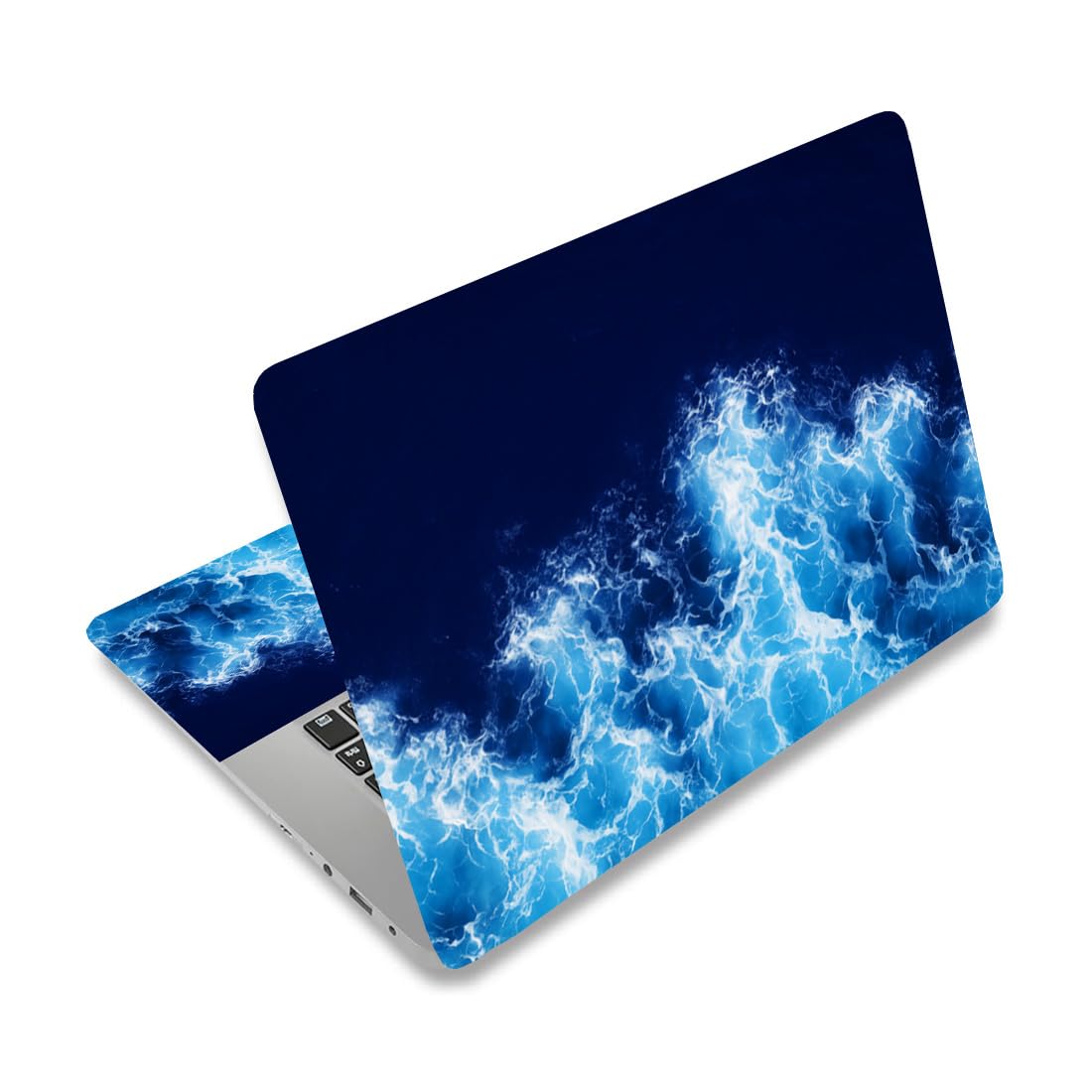 Blue Ocean Waves Laptop Skin Decal Set