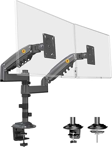Dual Monitor Desk Mount Stand for 2 Screens up to 27''