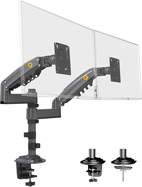 Dual Monitor Desk Mount Stand for 2 Screens up to 27''