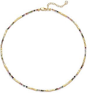 Colorful Beaded Gemstone Choker Necklace for Women