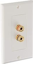 Two-Piece Banana Binding Post Wall Plate for Speakers