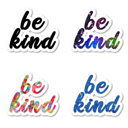 Be Kind Inspirational Quote Sticker Pack (4)
