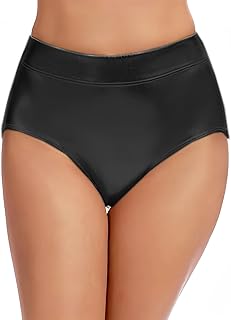 Shiny high-waisted metallic shorts for women
