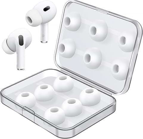 Six Pairs of Silicone Ear Tips for AirPods Pro, White