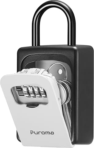 Large Portable Lock Box with Combination Code