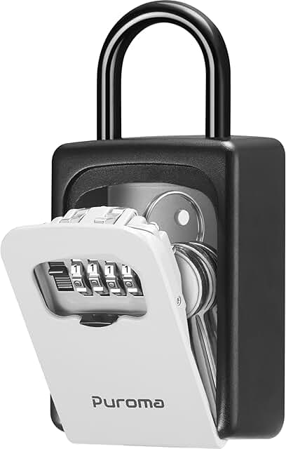 Large Portable Lock Box with Combination Code