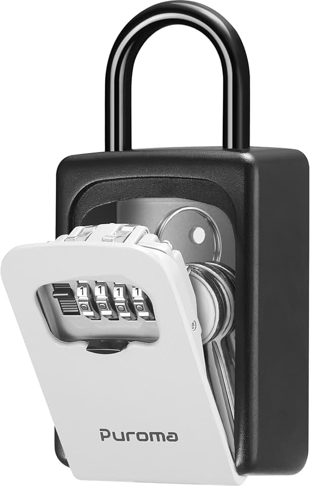Large Portable Lock Box with Combination Code