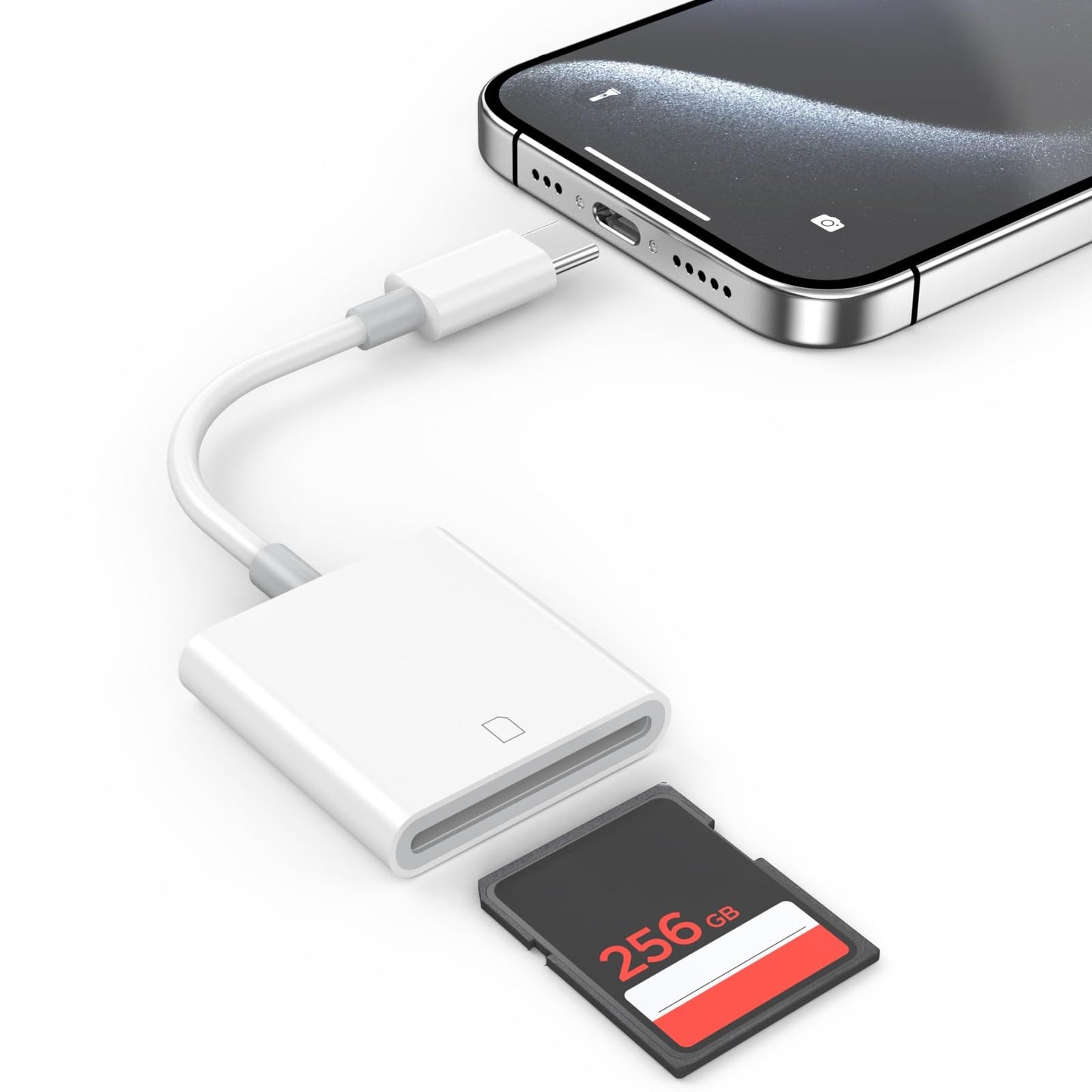 USB C SD Card Reader for iPhone and Camera
