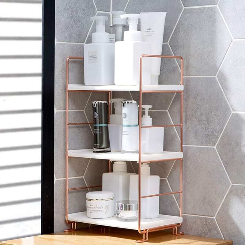 3-Tier Plastic and Metal Storage Shelf