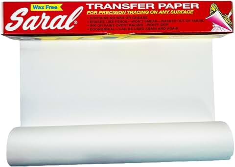White wax-free transfer paper, 12 inches by 12 feet