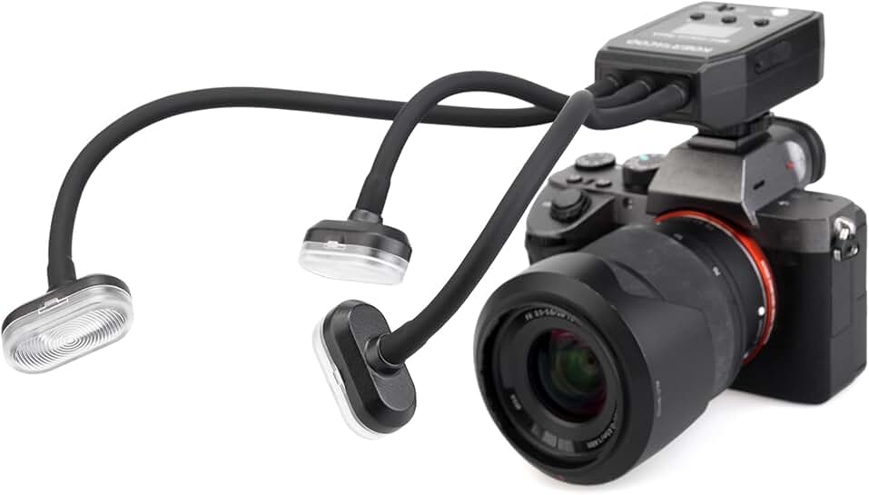 Triple Head Macro Flash with Xenon and LED Lights