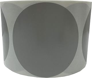 Grey 3-inch Round Color Coding Labels, 500 Pack