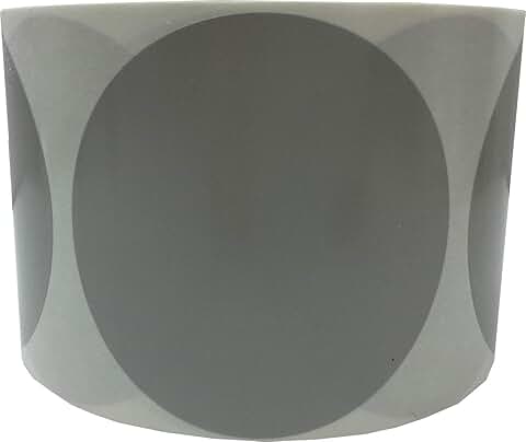 Grey 3-inch Round Color Coding Labels, 500 Pack