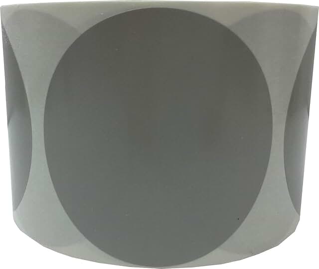 Grey 3-inch Round Color Coding Labels, 500 Pack