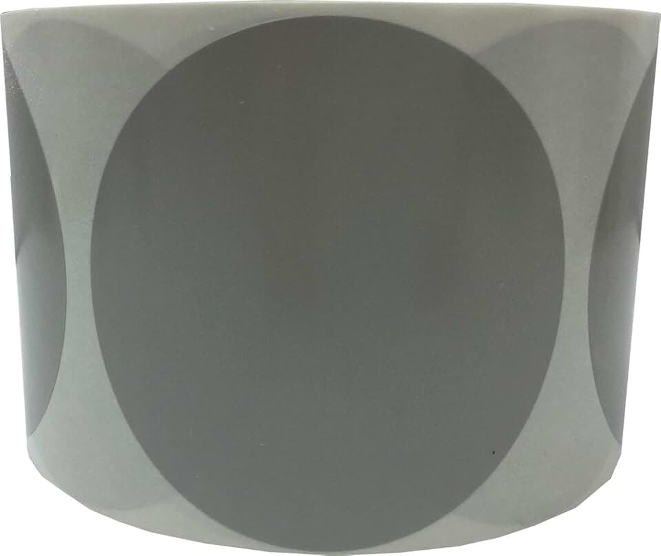 Grey 3-inch Round Color Coding Labels, 500 Pack