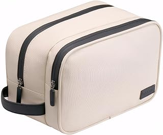 Waterproof Leather Toiletry Bag with Handle