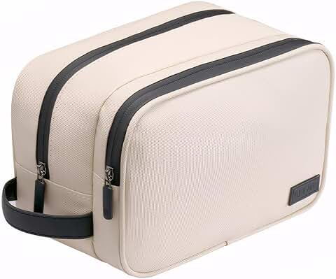 Waterproof Leather Toiletry Bag with Handle