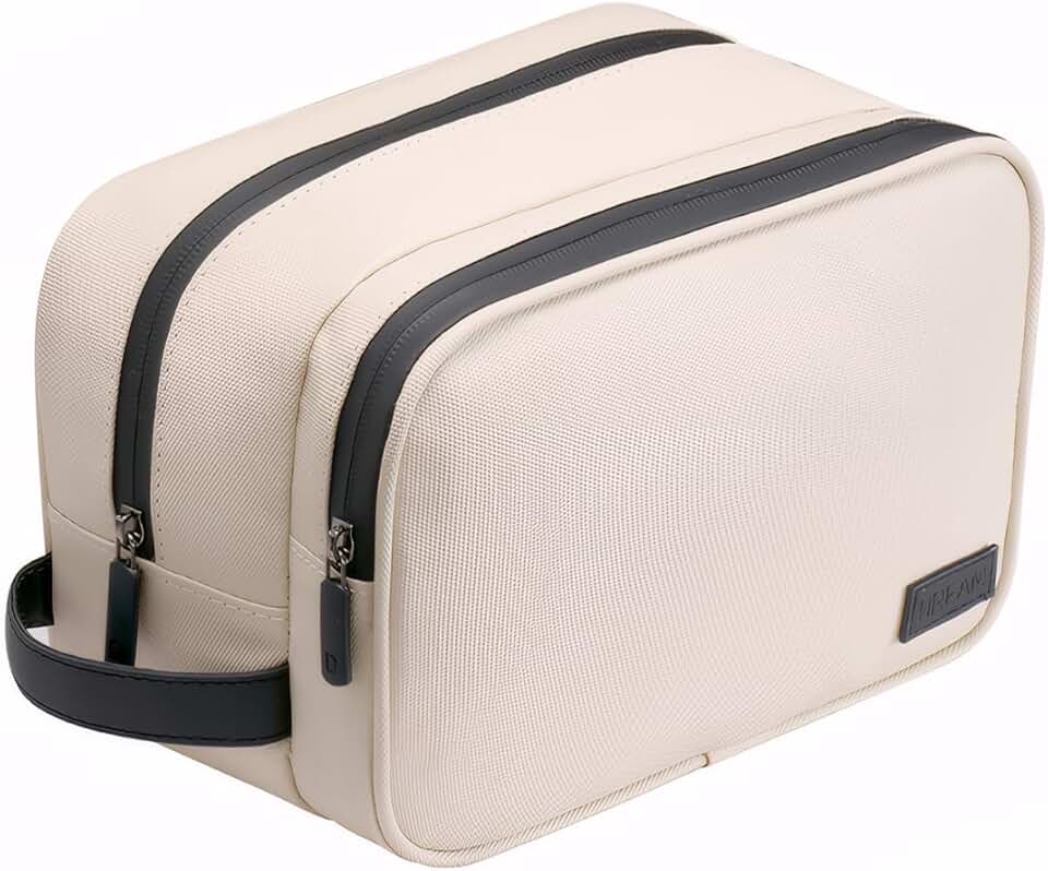Waterproof Leather Toiletry Bag with Handle