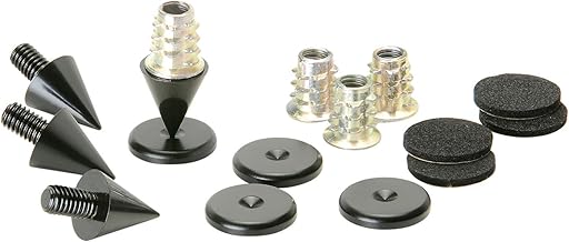 Set of 4 black speaker spikes