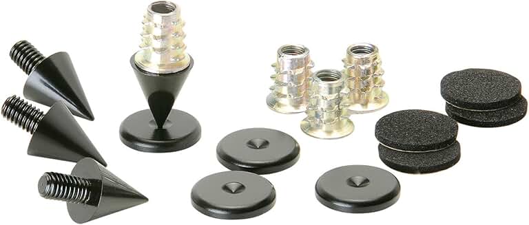 Set of 4 black speaker spikes