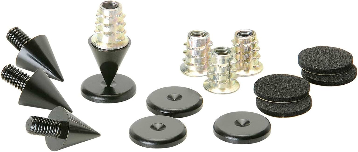Set of 4 black speaker spikes
