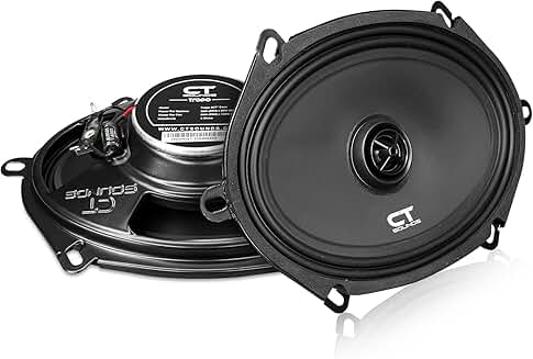 Pair of 5x7 inch 120 Watt Shallow Coaxial Car Speakers