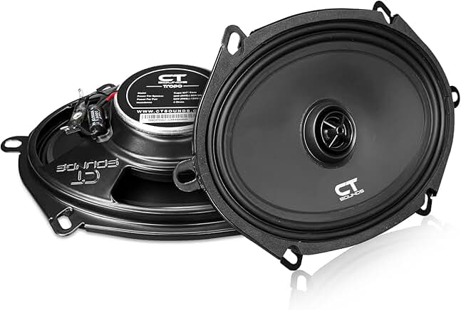 Pair of 5x7 inch 120 Watt Shallow Coaxial Car Speakers