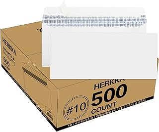 Self-Seal No.10 Security Envelopes, 500 Pack