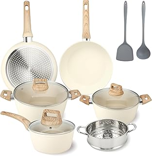 11-Piece Nonstick Cookware Set with Lids and Utensils