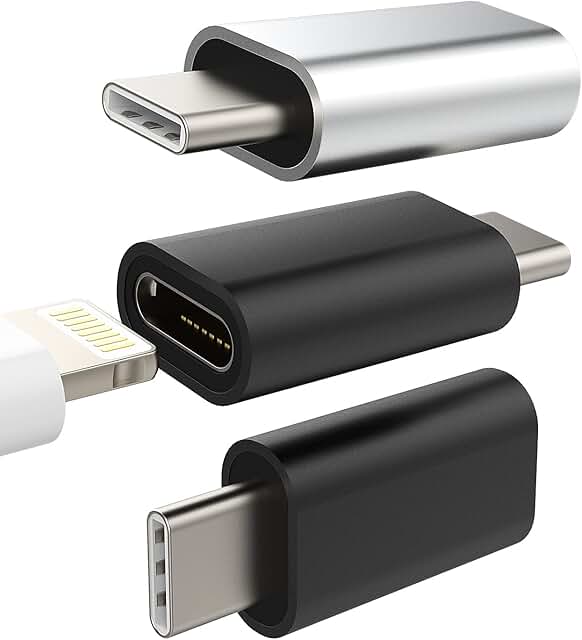 3 Pack USB C to Lightning Adapter for Devices