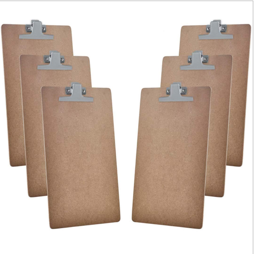 Legal Size Clipboard with Metal Clip, Pack of 6