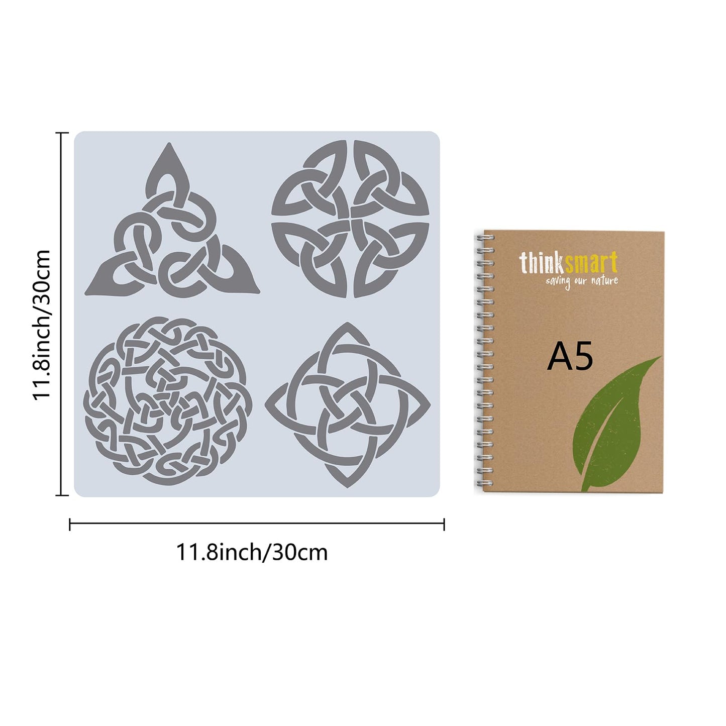 11.8 Inch Celtic Knot Plastic Drawing Stencil