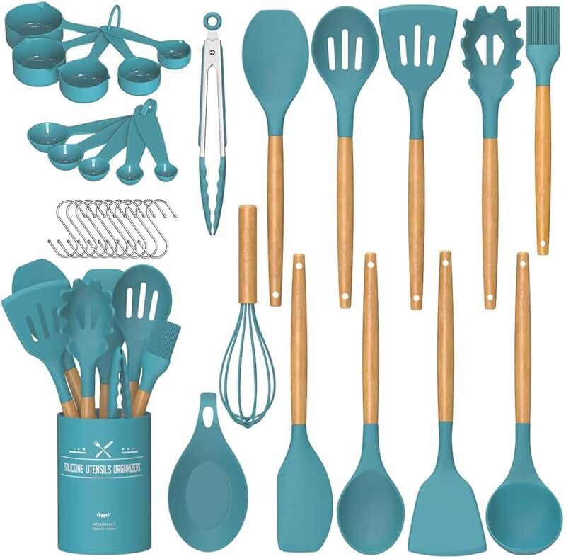 33-Piece Non-Stick Silicone Kitchen Utensil Set
