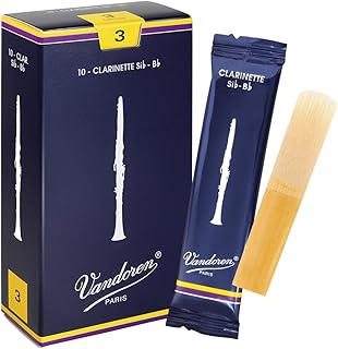 Box of 10 Bb Clarinet Reeds, Strength 3