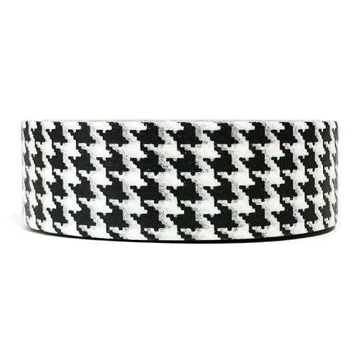 Colorful Pattern Washi Masking Tape in Black Houndstooth