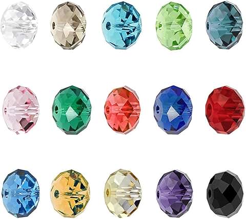 8mm Crystal Glass Beads, 450 Pieces