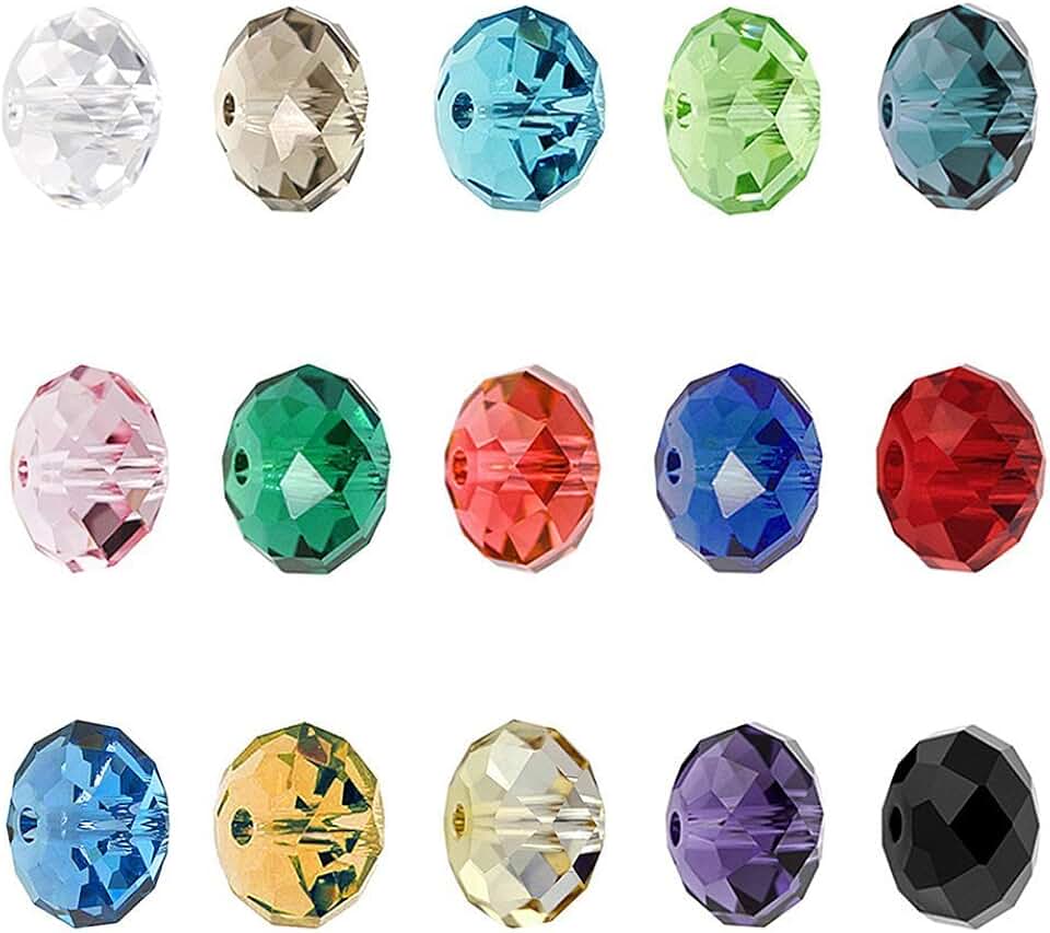 8mm Crystal Glass Beads, 450 Pieces