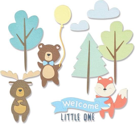 Woodland Baby Die Set, 26 Pieces, Multicolor