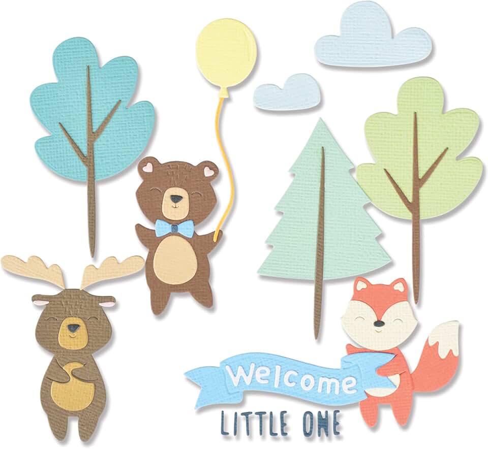 Woodland Baby Die Set, 26 Pieces, Multicolor