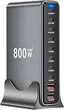 800W USB-C GaN Charger with 10 Ports for Multiple Devices