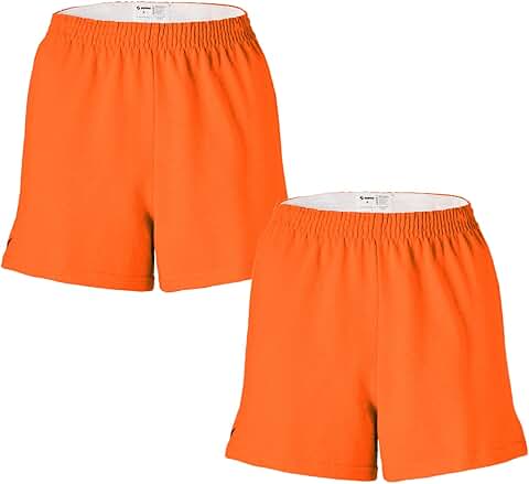 Women's Orange Cheer Shorts, X-Large, 2 Pack